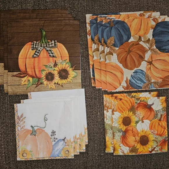 Fall Autumn Napkin Bundle for Crafting - Picture 1 of 1